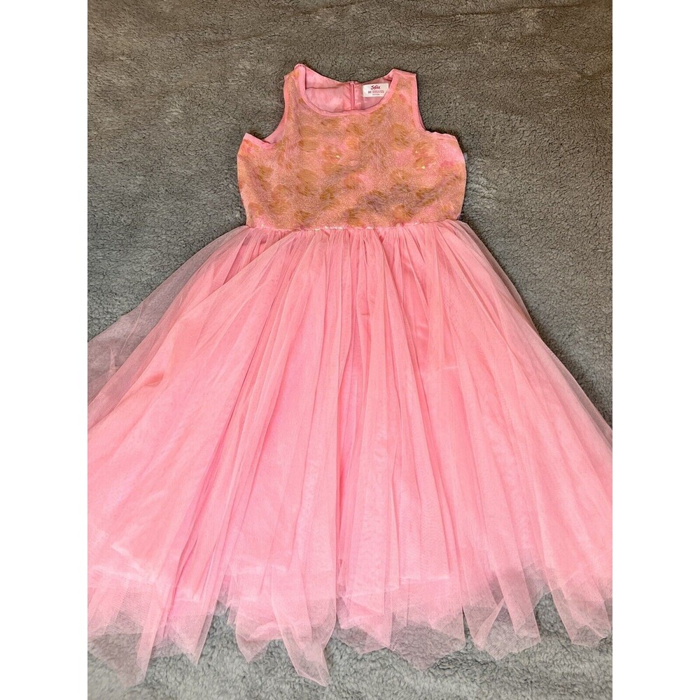 Justice Dress  Girls 12  Pink Tulle sequin   sleeveless